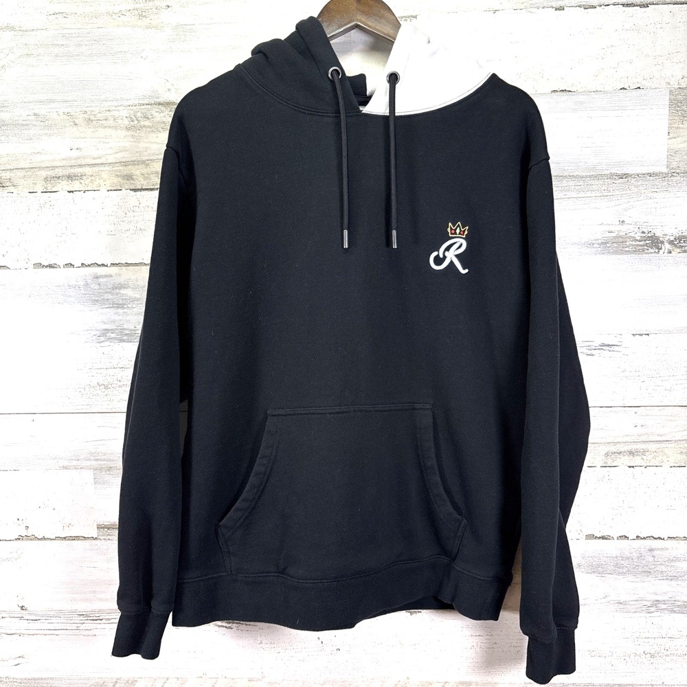 Ranboo Twitch Black & White Colorblock‎ Embroidered Logo Hoodie Sweatshirt XL